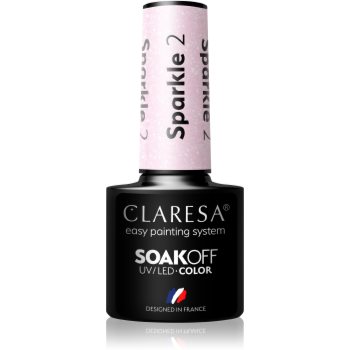 Claresa SoakOff UV/LED Color Sparkle lac de unghii sub forma de gel - imagine 2